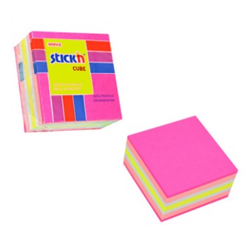 Notes samoprzylepny kostka Stick'n różowy mix neon i pastel 51x51 mm